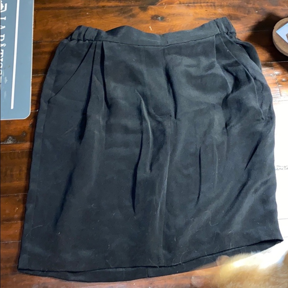 Wilfred black silk skirt with pockets